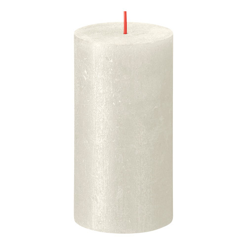 Bolsius Rustic Shimmer Metallic Candle 130 x 68 - Ivory