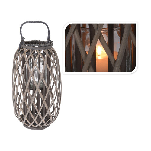 Lantern Split Willow Grey Wash 50cm