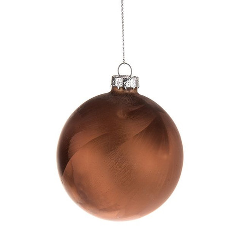 Pearl Brown Glass Bauble