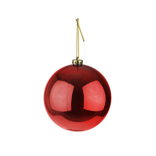 Red Shiny Shatterproof Bauble (X1) (15cm) from Country Baskets