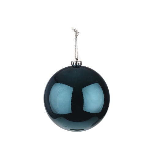 Turquoise Shiny Shatterproof Bauble (x1) (15cm) from Country Baskets
