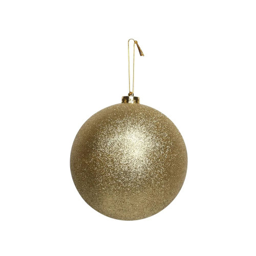 Gold Glitter Shatterproof Bauble (X1) (15cm) from Country Baskets