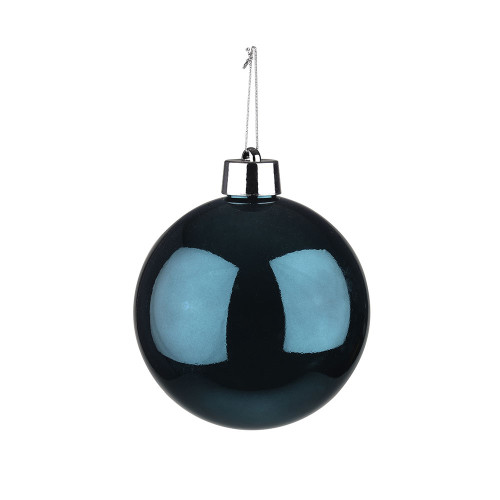 Turquoise Shiny Shatterproof Bauble (X1) (20cm) from Country Baskets