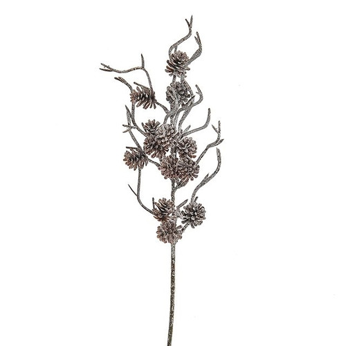 Frosted Pine Cone Spray 46 cm from Country Baskets