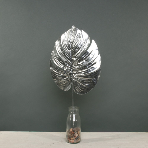 Metallic Monstera leaf med Silver from Country Baskets