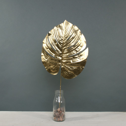 Metallic Monstera leaf Med Gold from Country Baskets
