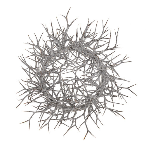 White Wash Glittered Twig Wreath 33Cm from Country Baskets