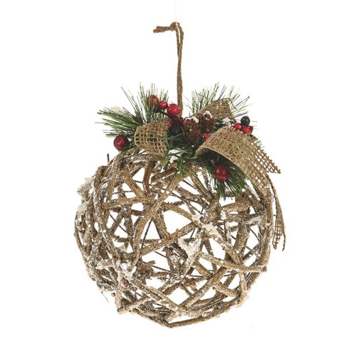 Alpine Rattan Ball 15Cm from Country Baskets