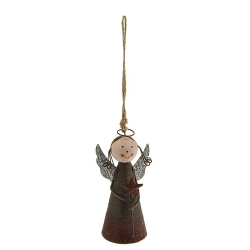 Rustica Metal Angel With Star Hanging Decoration from Country Baskets