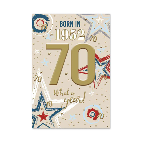 70Th Birthday Card M 2022