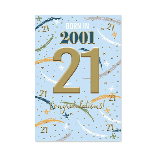 21Th Birthday Card M 2022