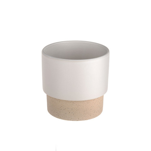 Colour Block Ceramic Pot Beige 10.5cm