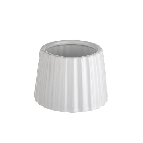 White Stripe Ceramic Pot 10cm