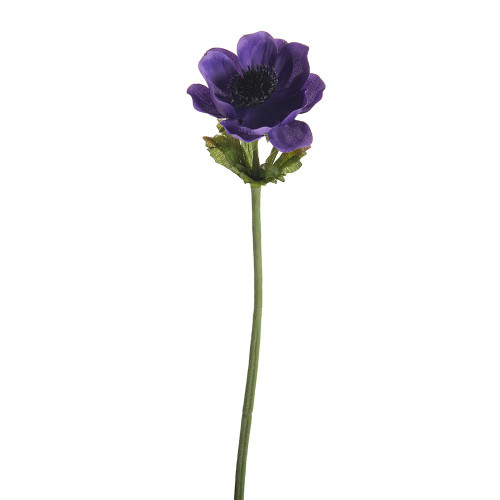 ANEMONE SINGLE STEM DARK PURPLE 35CM