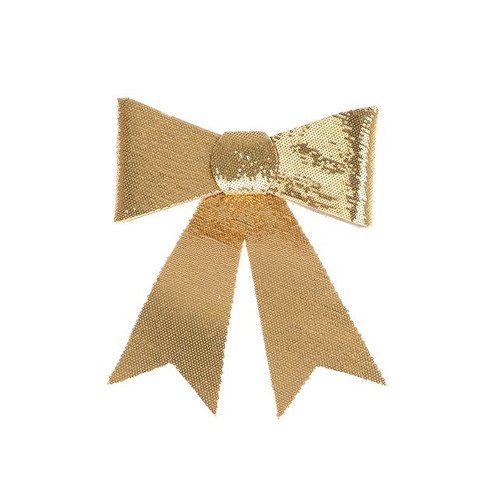 Sequin Bow Gold 27 cm