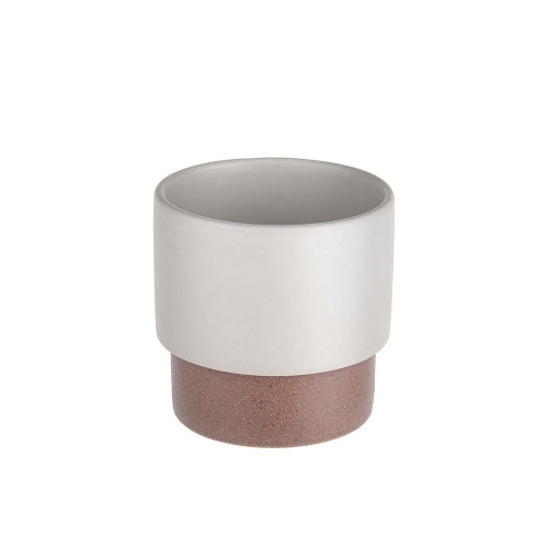 Colour Block Ceramic Pot Red 10.5cm