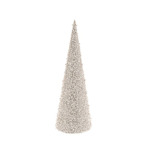 Glitter Cone White 42Cm from Country Baskets