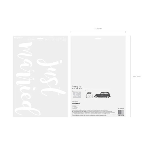 Car Stickers Just Married 33x45cm