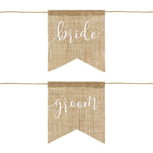 Chair Signs Bride Groom Set from Country Baskets