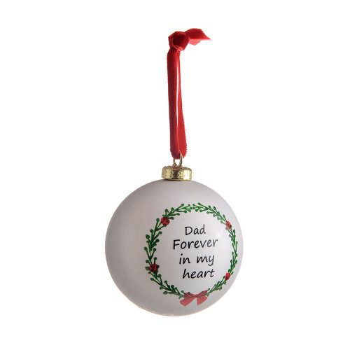 Memorial Wreath Bauble Dad
