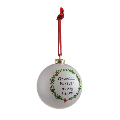 Memorial Wreath Bauble Grandad