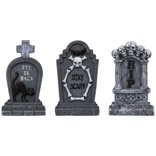 Halloween Cement Graveyard Dec 14cm