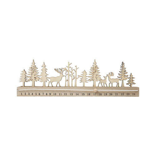 Advent countdown, H: 12 cm, L: 40 cm, W: 3,6 cm, 1 pc from Country Baskets