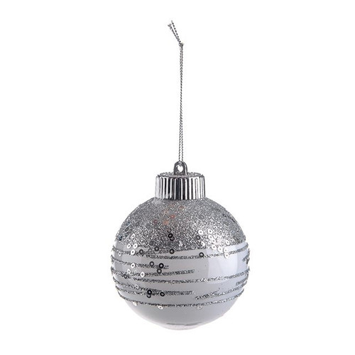 Bauble Transparent Silver Pattern