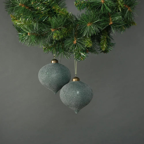 Celeste Glass Onion Bauble Jade (S/4) from Country Baskets