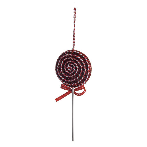 Lollipop Hanging Dec Red & White