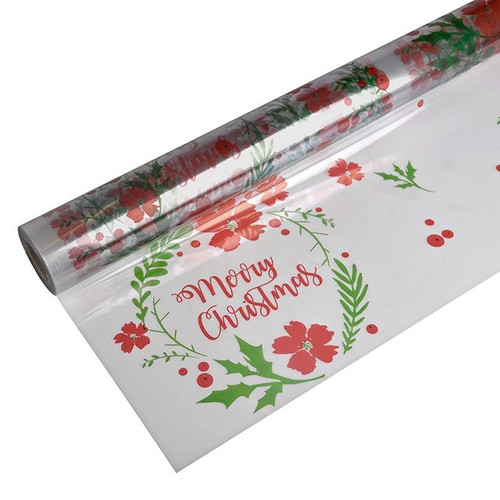 Cellophane Poinsettia Wreath from Country Baskets