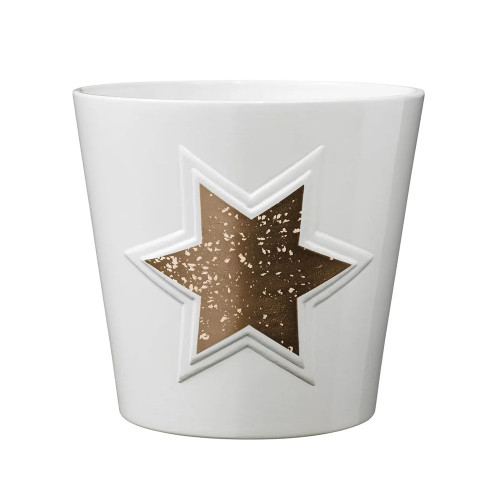 Magic Stars Ceramic Pot Magic Copper (W14 X H13cm) from Country Baskets