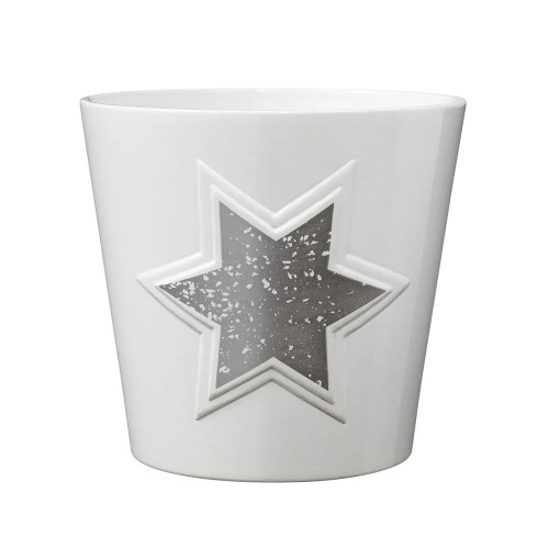 Magic Stars Ceramic Pot Silver