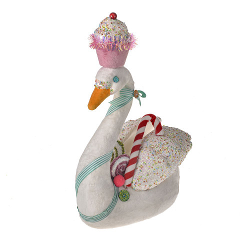 Swan Decoration White 30x18x45Cm from Country Baskets
