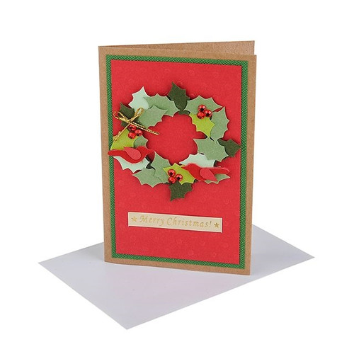 Florist Handmade Card Wreath With Envelope Md from Country Baskets