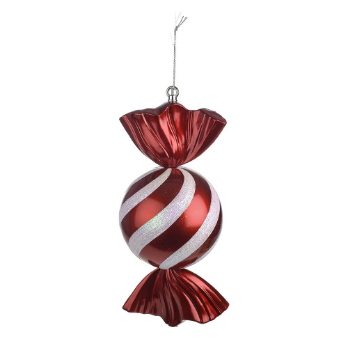 Candy Swirl Red & White Hanging Dec 48Cm