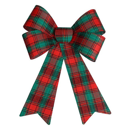 Tartan Bow 40Cm from Country Baskets