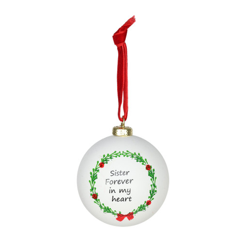 Memorial Wreath Bauble Sister from Country Baskets