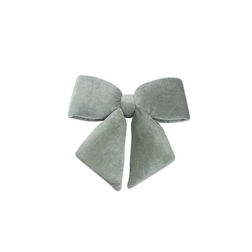 Grey Plush Bow 10"x11" (28cm)