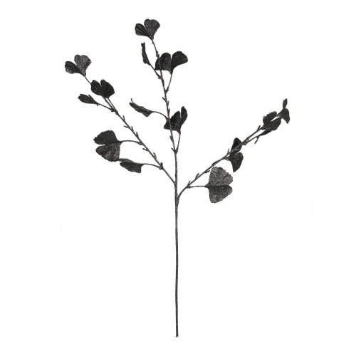 Ginkgo Glitter Stem Black from Country Baskets