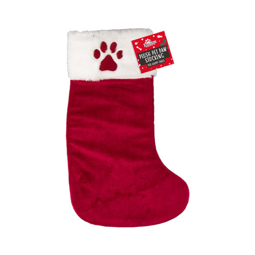 Plush Pet Paw Stocking from Country Baskets