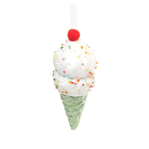 Ice Cream Cone - Green - 6 Inch