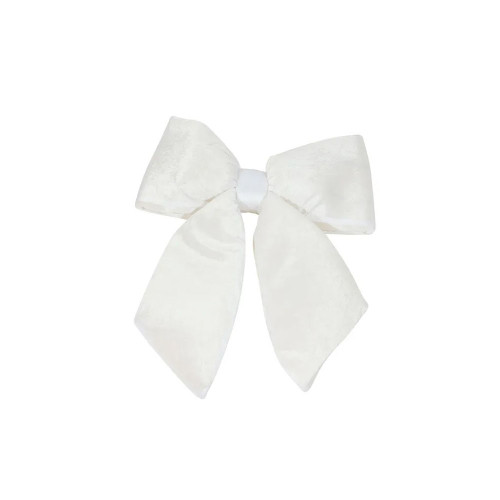 Cream Plush Bow 16"x19" (48cm)