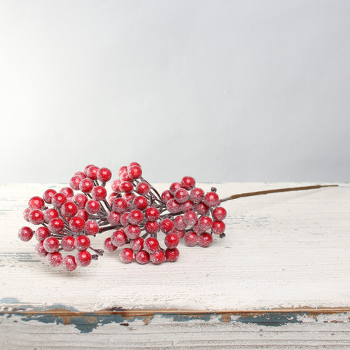 Frosted Red Berry Spray