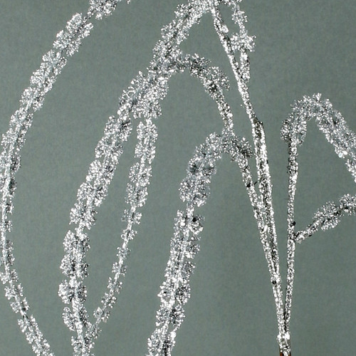 Silver Glitter Amaranthus Spray