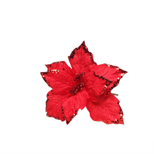 Poinsettia pick Sml RED from Country Baskets