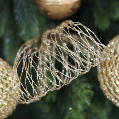 180cm Mesh Ribbon Roll - GOLD from Country Baskets