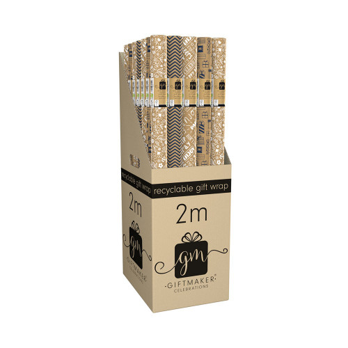 2m Wrap - Fashion Kraft Mix from Country Baskets