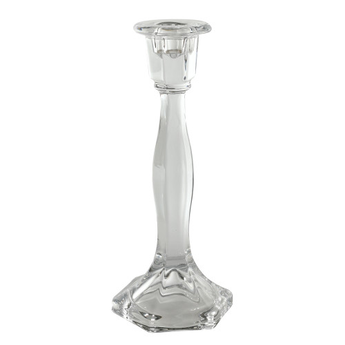 Valentia Candlestick -Clear Glass H23cm