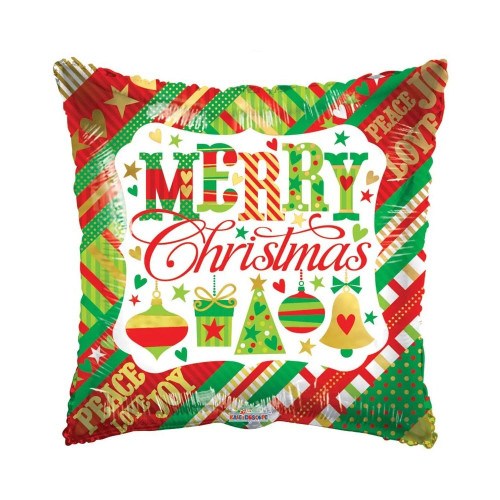 18"  Merry Christmas Pillow Balloon